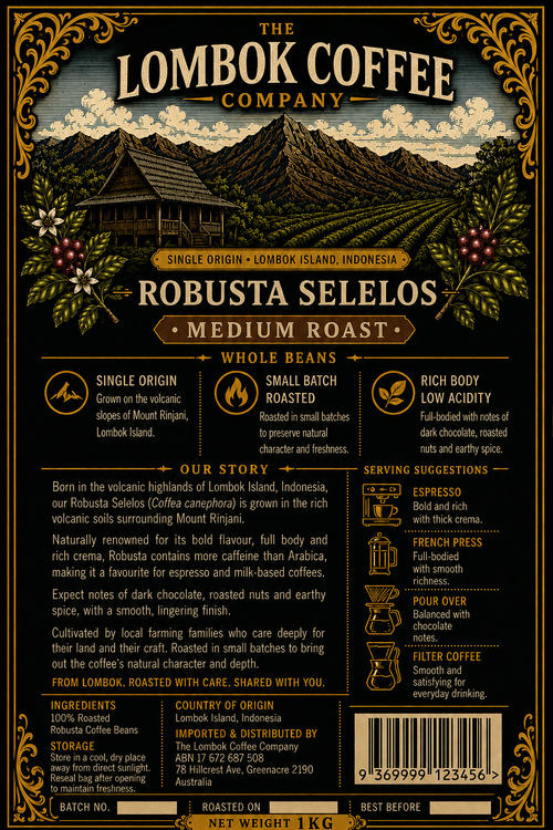 Robusta Selelos Medium Roast 1kg